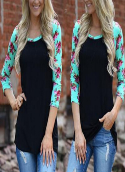 Floral Sleeves Tunic Top 